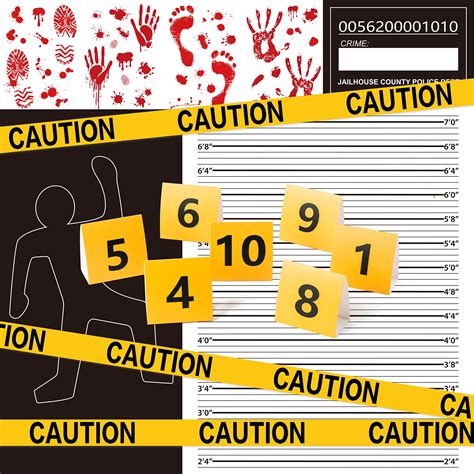 Buy Ticiaga 29pcs Crime Scene Decors Kits Body Silhouette Crime Scene