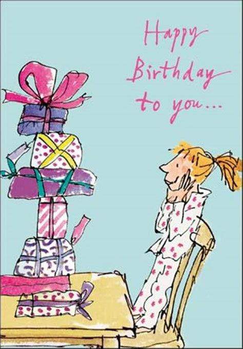 Quentin Blake Girls St Birthday Greeting Card Cards