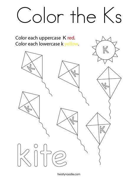 Color The Ks Coloring Page Twisty Noodle Coloring Pages Mini Books