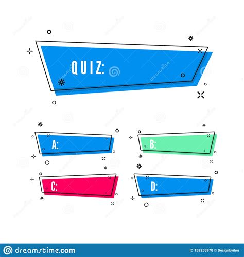 Design Of Quiz. Question And Four Answer Option. Correct Answer Is Green. Wrong Answer Is Red 