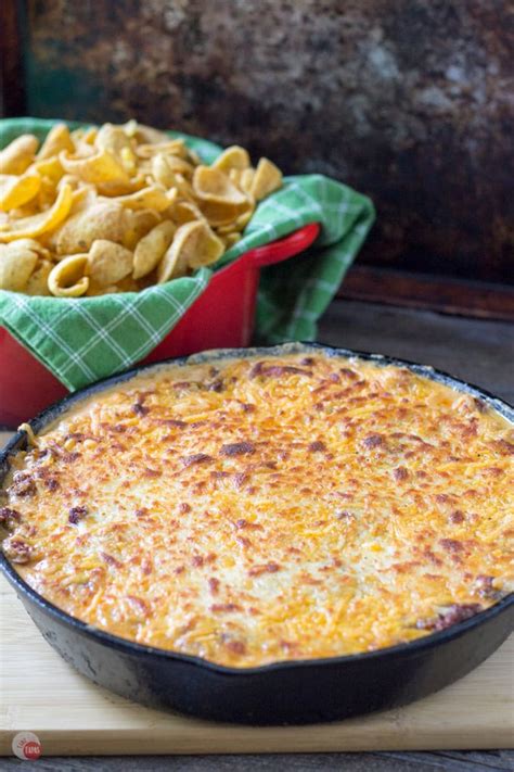 Frito Pie Skillet Dip With Corn Chip Scoops Take Two Tapas