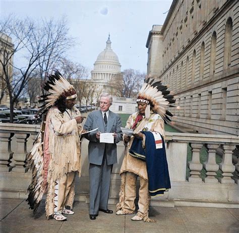 Historical Colorized Pictures Show Native Americans at the White House for Citizenship in the ...