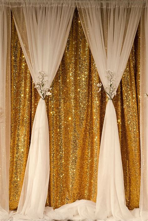 Add Drama To Your Next Event With A Glittering Gold Sequin Backdrop