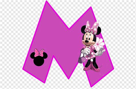 Minnie Mouse Mickey Mouse Letra Alfabeto Letras Coloridas Púrpura Violeta Corazón Png Pngwing