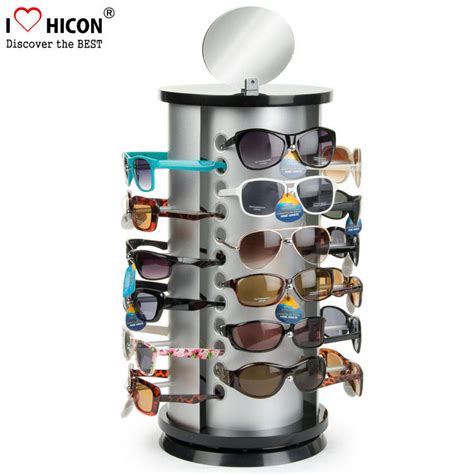 Counter Top Sunglasses Display Rack Rotating 24 Pairs Rayban Sunglass Display Stand