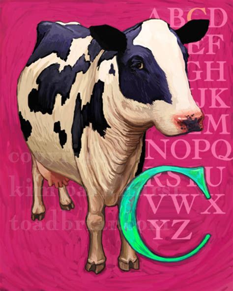 C Cow Alphabet Print 8x10 Signed Etsy