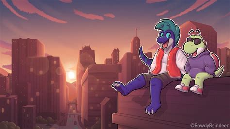 Sunset With The Bro 🌇 Art By Me R Furry