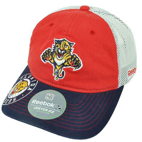 Nhl Reebok Florida Panthers Es18 Flex Fit Large Xlarge Mesh Relaxed Hat