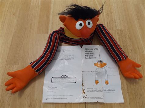 Vintage Ernie Hand Puppet With Instructions Muppet Sesame Etsy