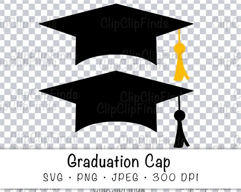 Graduation Cap And Tassel SVG Vector Cut File JPEG On White Etsy