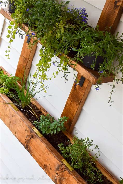 Hanging Herb Garden Planter 2x4 Challenge 63 Making Joy And Pretty Things