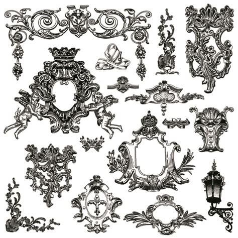Victorian Style Decorative Elements Vector Graphics 01 Free Download