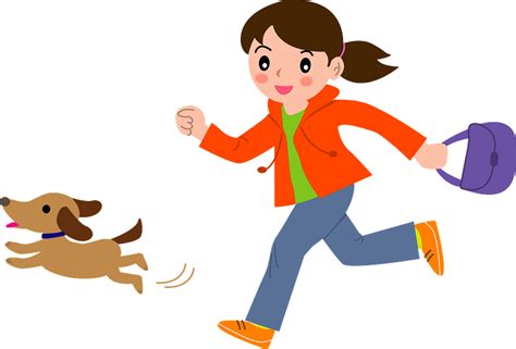 Woman Running With Her Dog Clipart Free Download Transparent Png