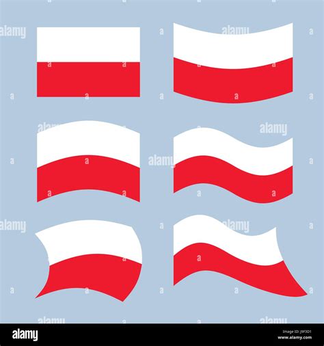 Poland Flag Set Of Flags Of Polish Republic In Various Forms