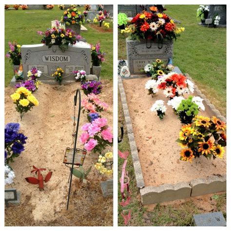 Cemetery Decoration Ideas Flower Bed With Images Cemetery