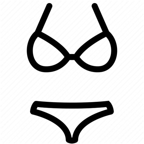 Bikini Concept Vector Linear Icon Isolated On Transparent Background