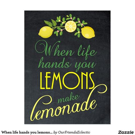When Life Gives You Lemons Make Lemonade Postcard Uk