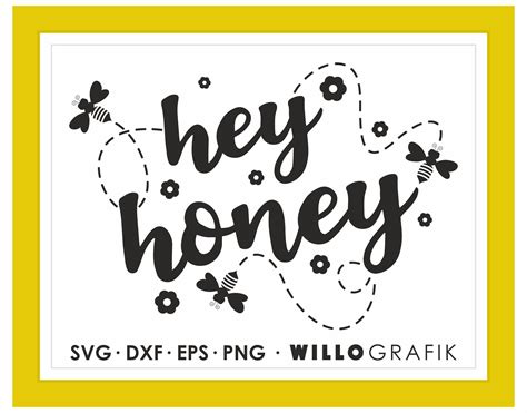 Hey Honey Bee Svg Honeybee Clipart Hey Honey Digital Etsy Uk Hey