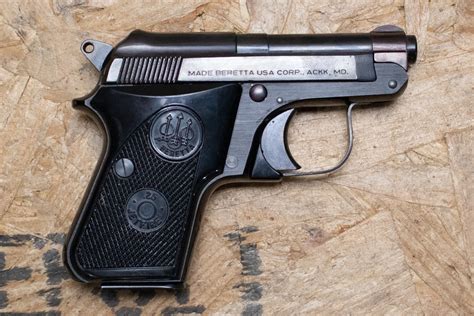 Beretta 950bs Jetfire 25acp Police Trade In Pistol With Tip Up Barrel