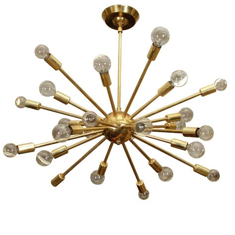 Mid Century Modernist Brass Sputnik Chandelier At 1stdibs