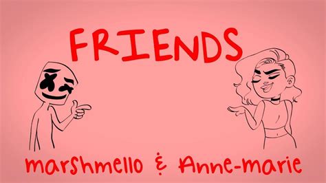 Marshmello And Anne Marie Friends Lyric Video Official Friendzone