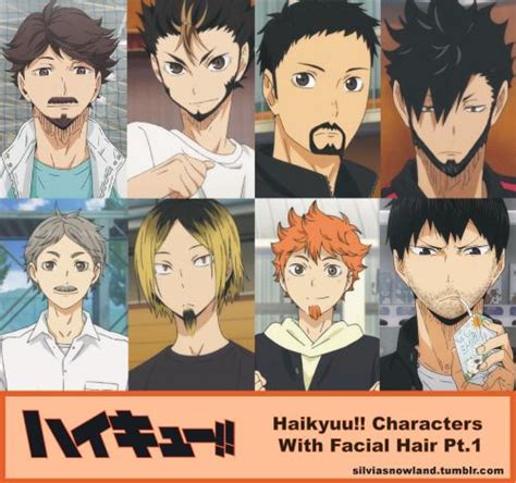 — which literally means volleyball in japanese — is an incredibly popular manga and anime series, spanning. Haikyuu!! characters with facial hair pt 1! | Haikyuu ...