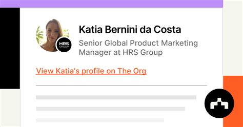 Katia Bernini Da Costa Senior Global Product Marketing Manager At Hrs Group The Org