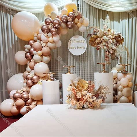 122pcs Doubled Blush Nude Apricot Balloon Garland Wedding Etsy