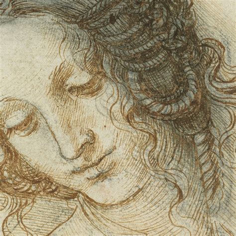Leonardo Da Vinci Head Of A Woman Sketch By Paper Moon Fine Art