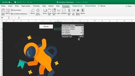Animations In Excel Using Vba Youtube