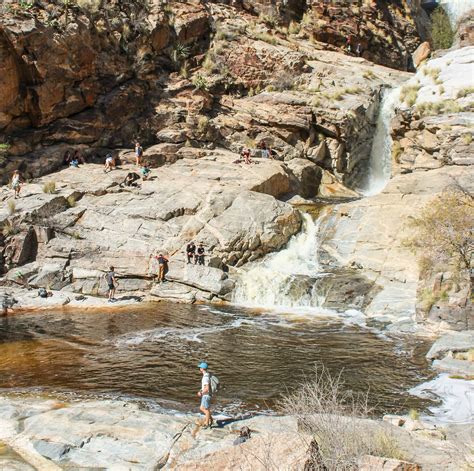 Seven Falls Trail In Sabino Canyon Hiking In Tucson Arizona No Man