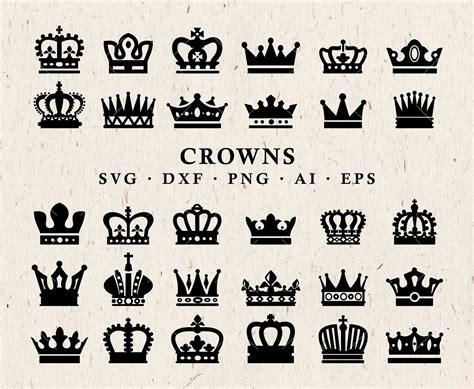 Crown Svg Crown Clipart Queen Crown King Crown Princess Crown Clipart