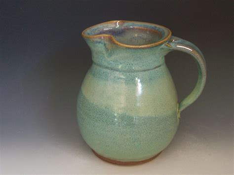 hand thrown stoneware pottery pitcher