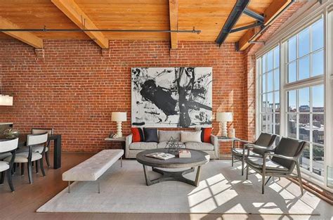 Exposed Brick Wall Living Room Design Ideas Designing Idea
