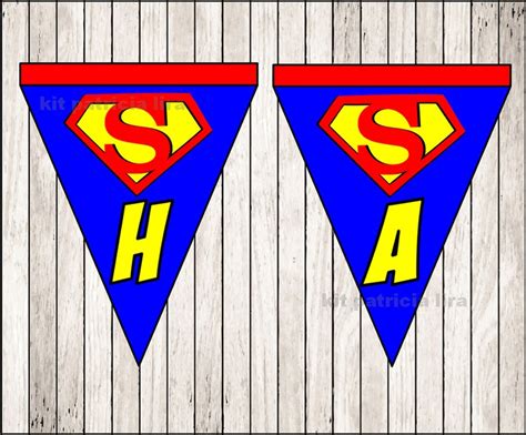 Superman Logo Banner Instant Download Superman Triangle Etsy