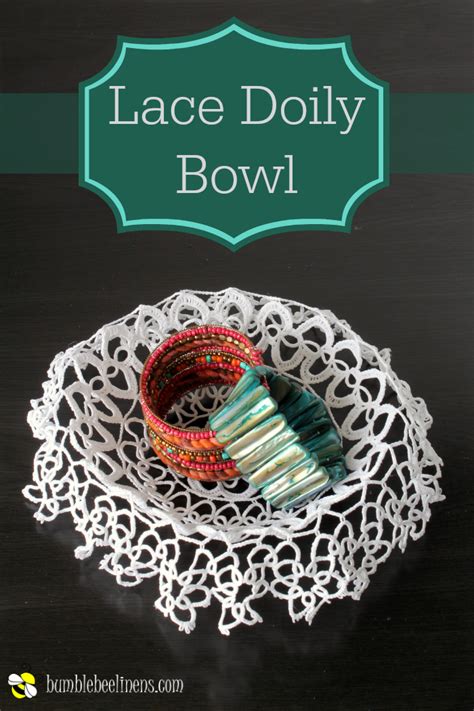 Lace Doily Bowl Bumblebee Linens