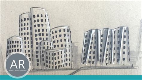 Architektur zeichnen lernen. Architekturskizze ...