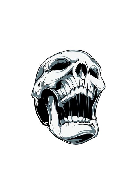 Skull Screaming Clip Art Skull Png Download 7071000 Free