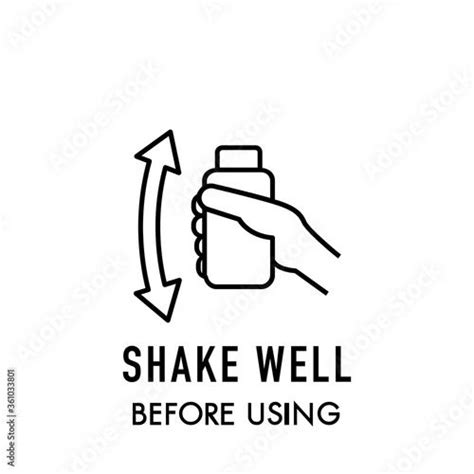 Stock Image Shake Well Before Using Icon Vector Small Icons Shake