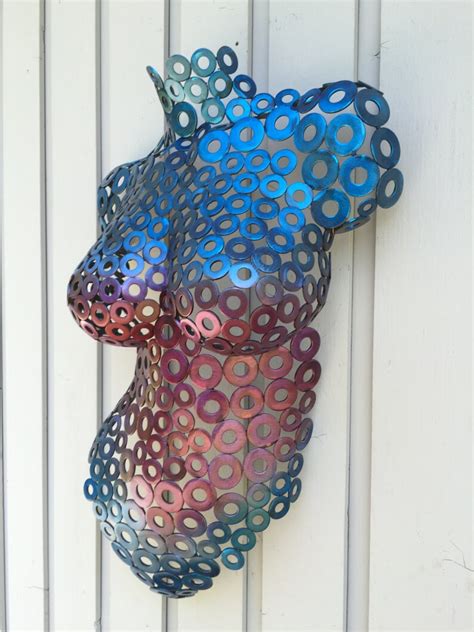Metal Wall Art Home Decor Abstract Sculpture Torso Nude By Etsy