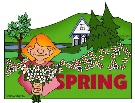 Spring Season Cartoon Children Showing The Four Seasons Royalty Free