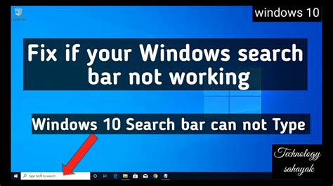 Windows How To Fix The Windows Search Bar Not Working Problem