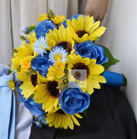 High Simulation Sunflowerdaisy Bridal Bouquetbridesmaids
