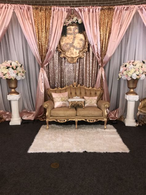 rosegold quince backdrop rose gold party decor rose gold curtains rose gold quinceanera
