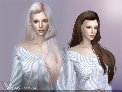 The Sims Resource Wings Oe0414 Hair Sims 4 Hairs
