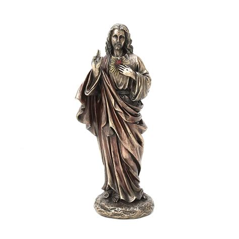 Veronese Design 8 14 Tall Sacred Heart Of Jesus Cold Cast Bronzed