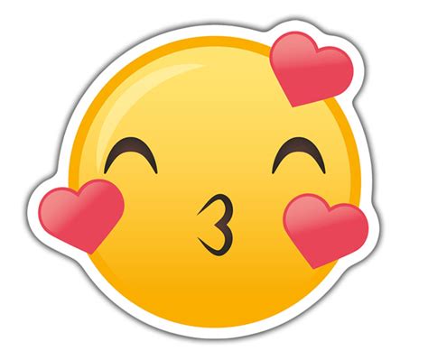 Kissing Heart Emoji Face Sticker Bold Light Studio Emoji Faces The