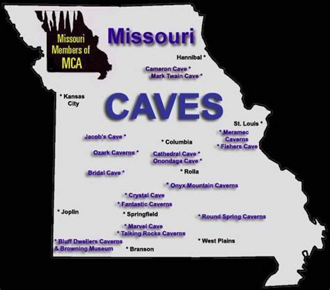 Caves In Missouri Map