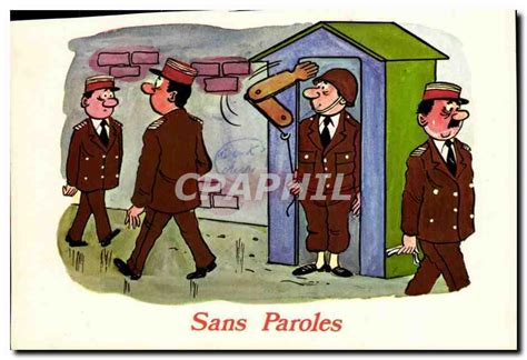 Carte Postale Moderne Humour Sans Paroles Soldats Manuscript Paper Collectible Cpaphil
