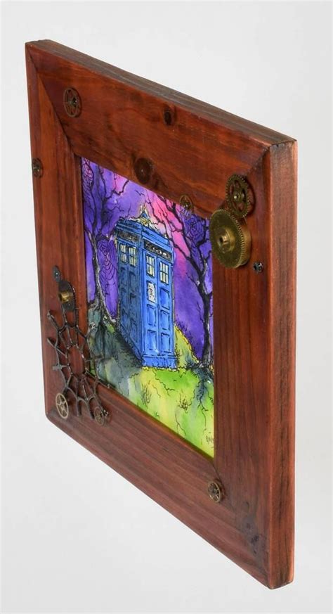Tardis Police Box Alien Planet Old Watches Wooden Picture Frames